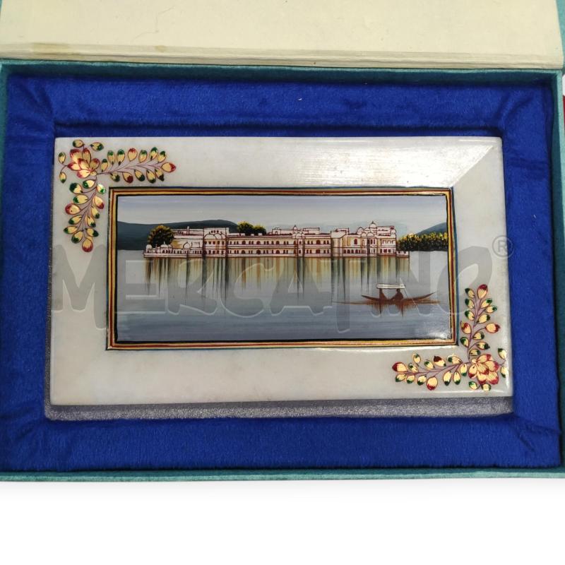 QUADRO MARMO TAJ LAKE PALACE KUMAWAT INDIA CON SCATOLA | Mercatino dell'Usato Salerno torrione 1