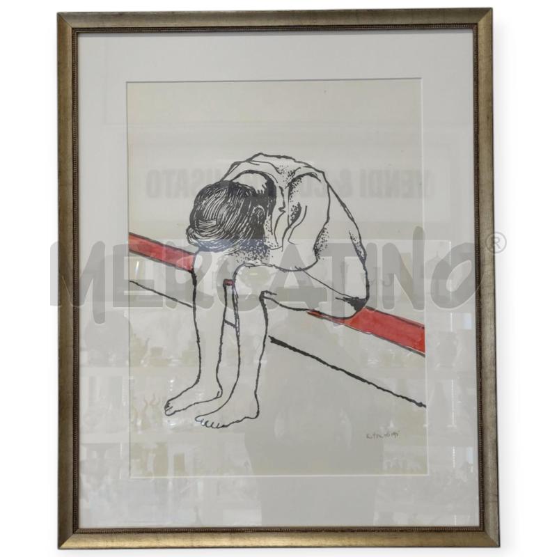QUADRO PERSONA SEDUTA ( ANTONIO PETTI ) | Mercatino dell'Usato Salerno torrione 1
