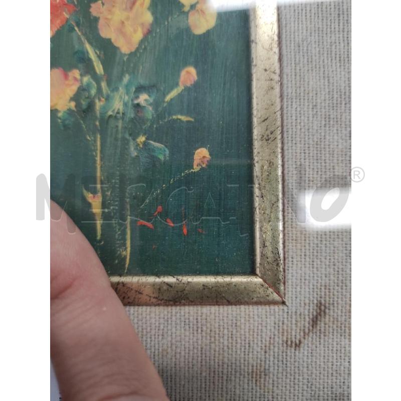 QUADRO VALERIANI FIORI FONDO VERDE | Mercatino dell'Usato Salerno torrione 2