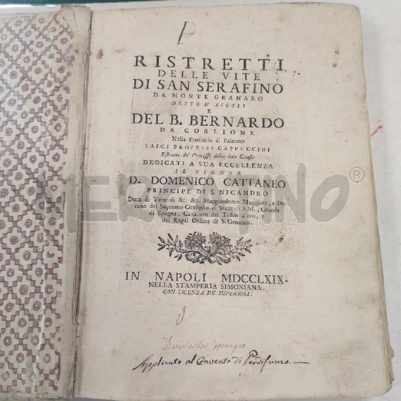 RISTRETTI DELLE VITE DI SAN SERAFINO | Mercatino dell'Usato Salerno torrione 1