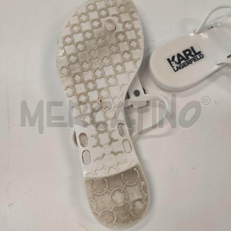 SANDALI DONNA KARL LAGERFELD BIANCO TG. 37 | Mercatino dell'Usato Salerno torrione 3
