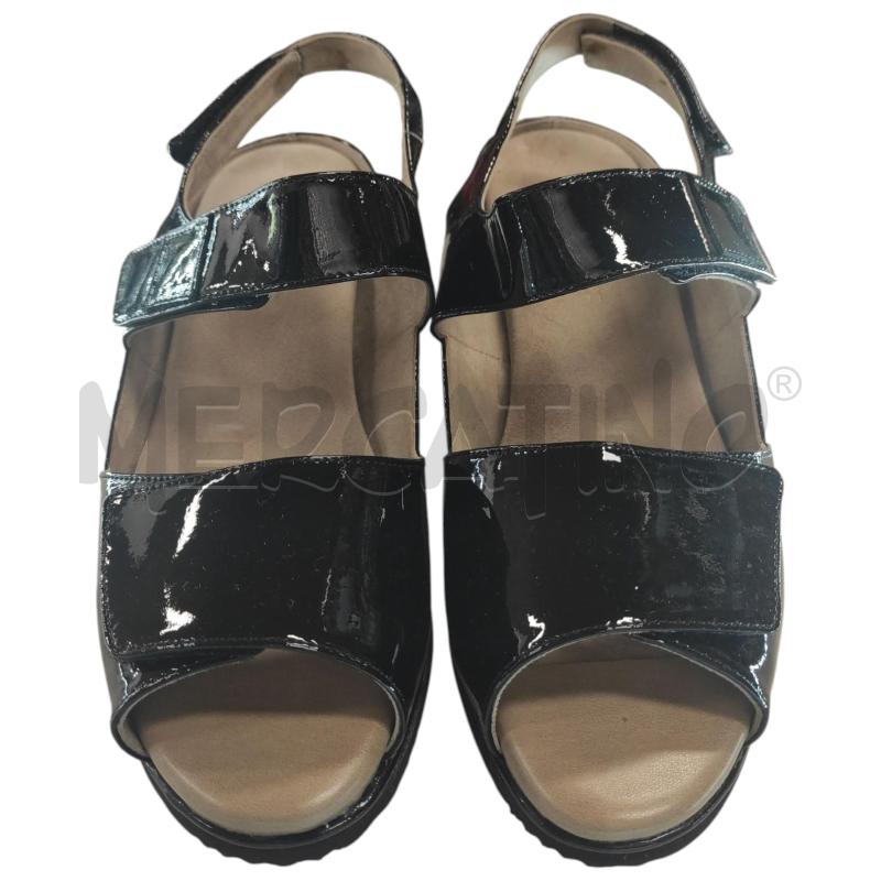 SANDALI DONNA TOMASI NERI VERNICE TG. 41 | Mercatino dell'Usato Salerno torrione 2