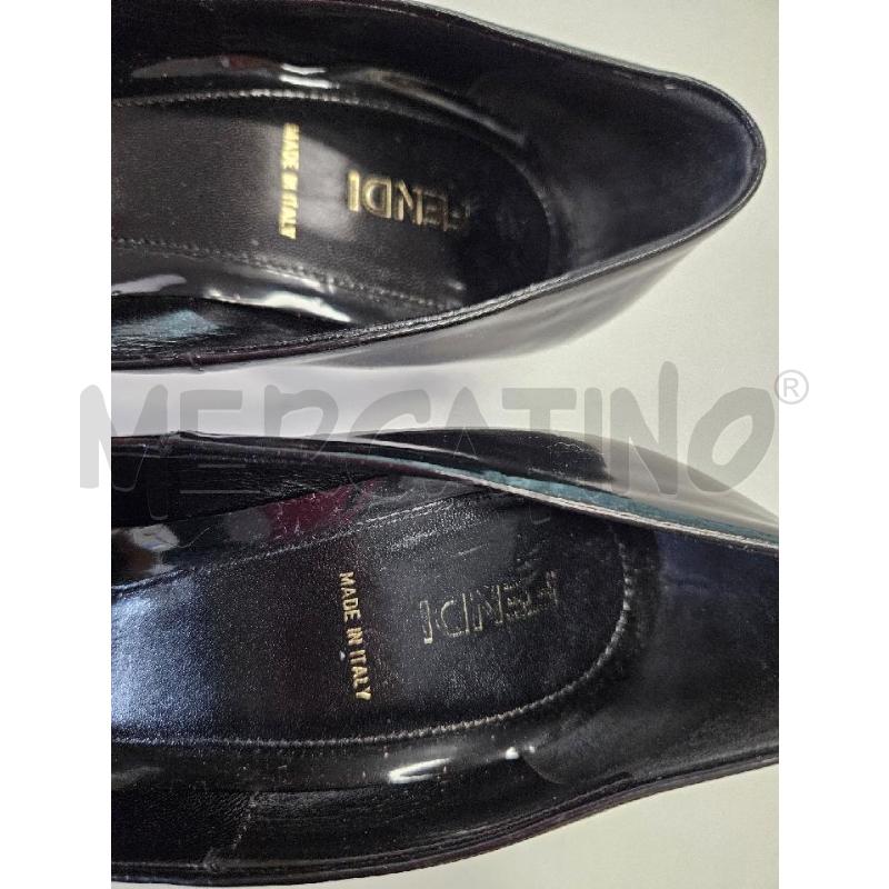 SCARPE DONNA FENDI DECOLLETÈ NERE LUCIDE TG 37 | Mercatino dell'Usato Salerno torrione 5