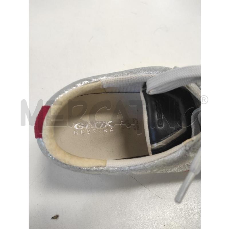 SCARPE DONNA GEOX ARGENTO CON STRISCE ROSSE TG 39 | Mercatino dell'Usato Salerno torrione 3