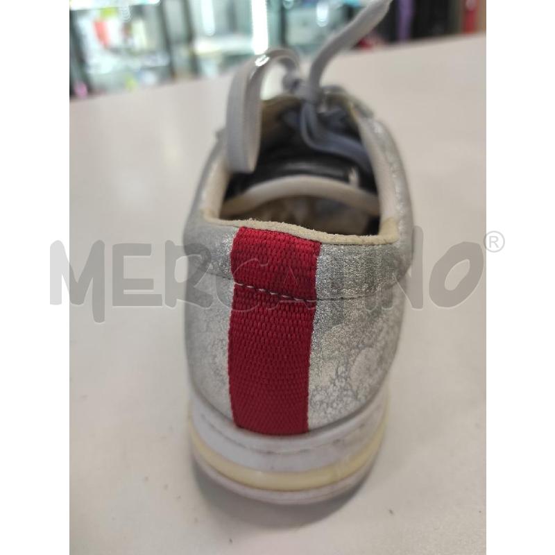 SCARPE DONNA GEOX ARGENTO CON STRISCE ROSSE TG 39 | Mercatino dell'Usato Salerno torrione 4