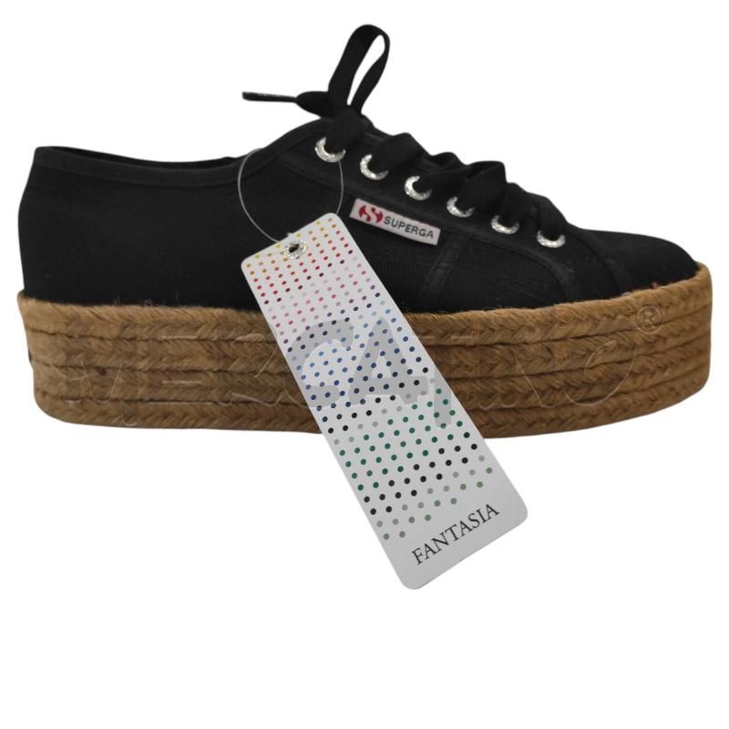 SCARPE DONNA SUPERGA TELA NERE PLATFORM ROPE TG.38 | Mercatino dell'Usato Salerno torrione 1