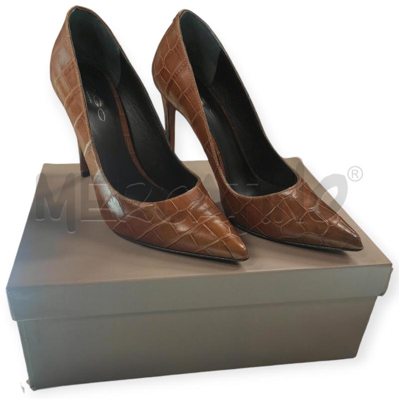 SCARPE TACCHI RAGO MARRONI STAMPA COCCO TG. 39 | Mercatino dell'Usato Salerno torrione 1