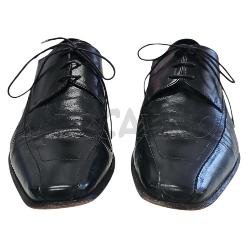 SCARPE UOMO LUCIANO ILARI PELLE NERA STRINGATA TG 43 | Mercatino dell'Usato Salerno torrione 2
