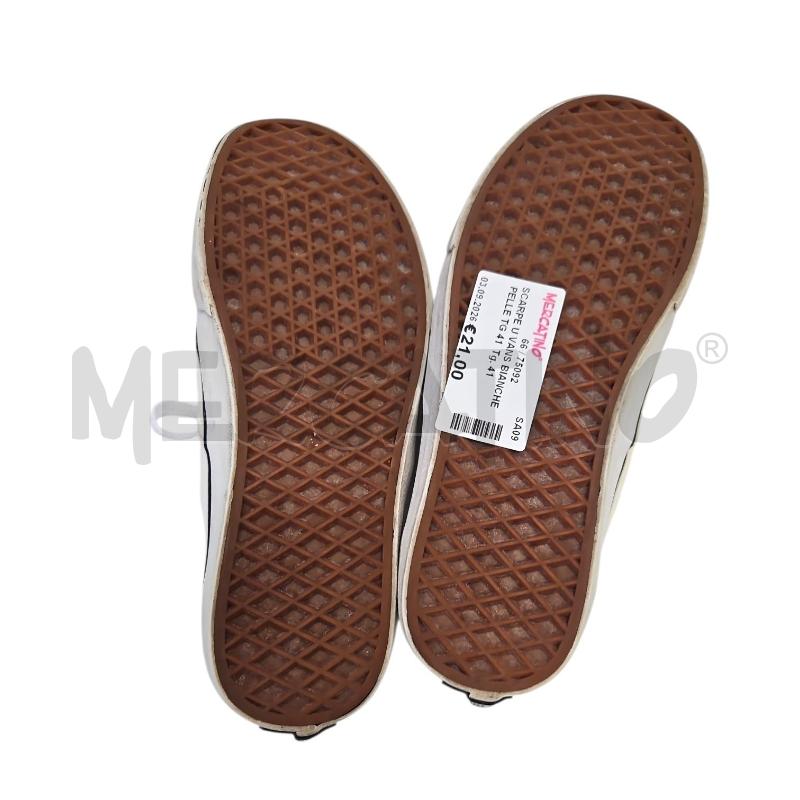 SCARPE U VANS BIANCHE PELLE TG 41 | Mercatino dell'Usato Salerno torrione 4