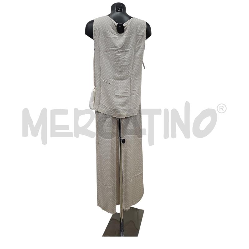 SET DONNA NUVOLA COORDINATO TOP + PANTALONE BEIGE TG 48 | Mercatino dell'Usato Salerno torrione 2