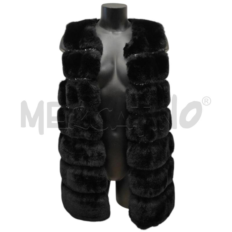 SMANICATO DONNA BACIATA NERO CON PAILLETTE TG. XL | Mercatino dell'Usato Salerno torrione 1
