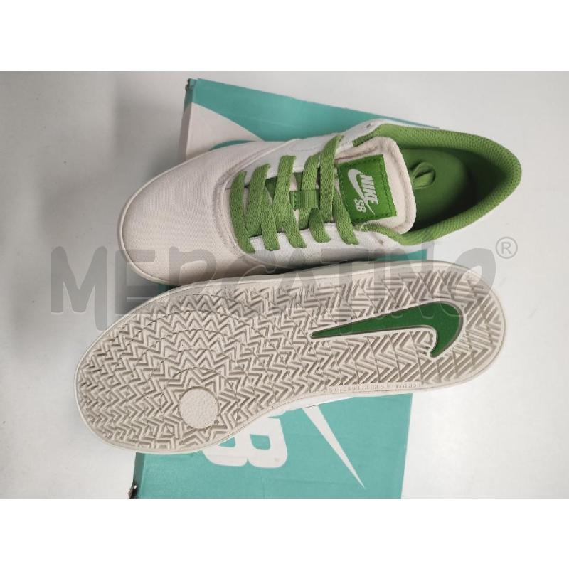 SNEAKERS DONNA NIKE SB TELA BIANCHE VERDI TG. 38 | Mercatino dell'Usato Salerno torrione 2