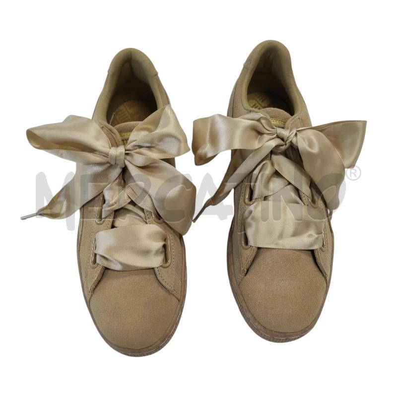 SNEAKERS DONNA PUMA BEIGE NASTRO LACCI TG. 40 | Mercatino dell'Usato Salerno torrione 1