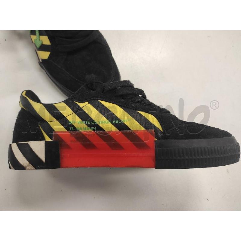 SNEAKERS UOMO OFF WHITE VULC BASSO NERO GIALLO VERDE SCAMOSCIATO TG. 41 | Mercatino dell'Usato Salerno torrione 2