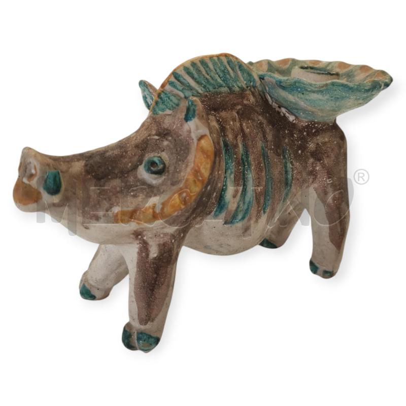 STATUA CINGHIALE PORTACANDELE APICELLA VIETRI  | Mercatino dell'Usato Salerno torrione 1