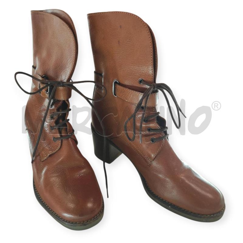 STIVALETTI DONNA ZAMAGNI LACCI COGNAC TG. 37 | Mercatino dell'Usato Salerno torrione 1