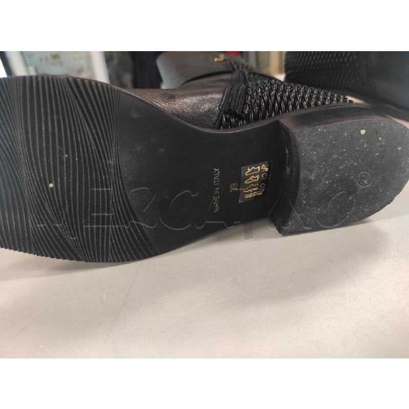 STIVALI DONNA RAGO NERI TG. 39 CON RETRO INTRECCIATO  | Mercatino dell'Usato Salerno torrione 2