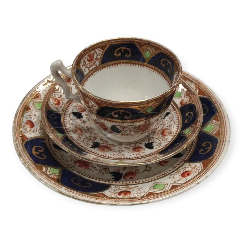 TAZZA OLD STAFFORD CON DECORO BLU DORATO | Mercatino dell'Usato Salerno torrione 1