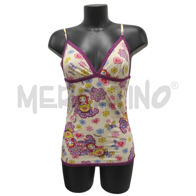 TOP FIORUCCI GIALLO VIOLA A FANTASIA TG. M | Mercatino dell'Usato Salerno torrione 1