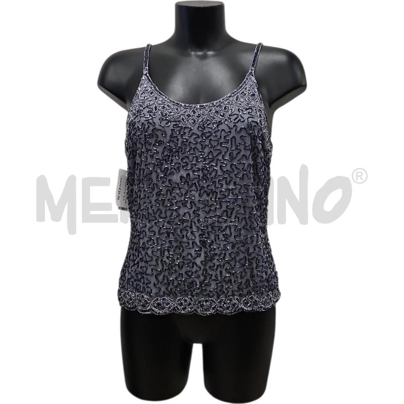 TOP GRIGIO CON TRAME PERLINE TG. 46 | Mercatino dell'Usato Salerno torrione 1