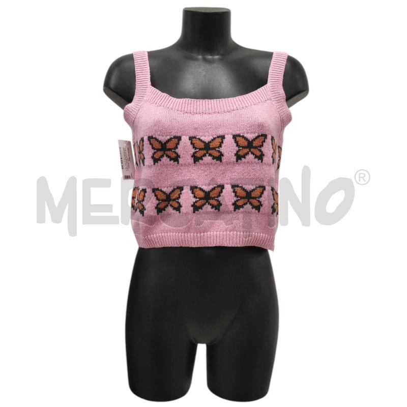 TOP LEVI'S ROSA CON FARFALLE TG. L CARTELLINATO | Mercatino dell'Usato Salerno torrione 1