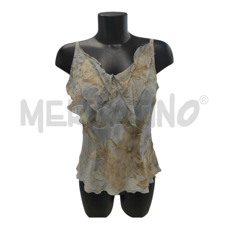 TOP LE MIE CAMICIE BEIGE AZZURRO SETA VISCOSA TG. 44 | Mercatino dell'Usato Salerno torrione 1