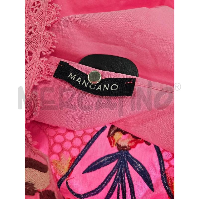 TOP MANGANO FUCSIA CON RICAMO GRANDE FIORE TG. M | Mercatino dell'Usato Salerno torrione 5