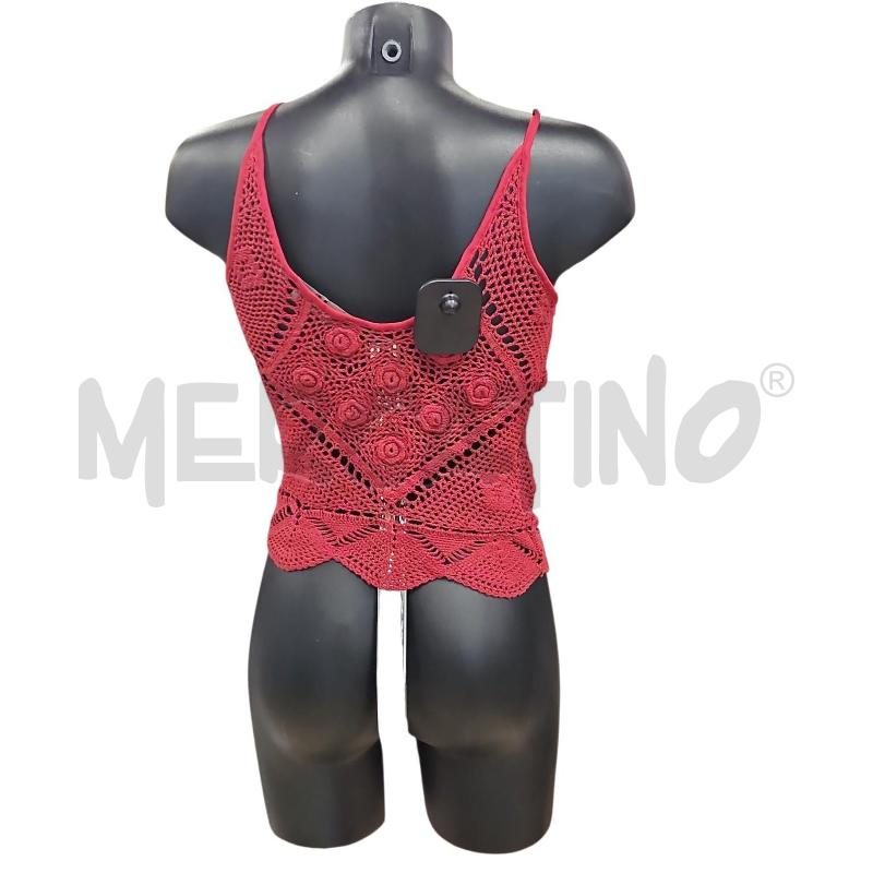 TOP MIRELLA MORI ROSSO CROCHET TG.S | Mercatino dell'Usato Salerno torrione 2