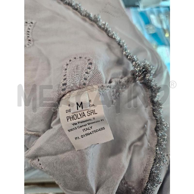 TOP PHO GRIGIO TRAFORATO BORDO GLITTER TG.M | Mercatino dell'Usato Salerno torrione 4