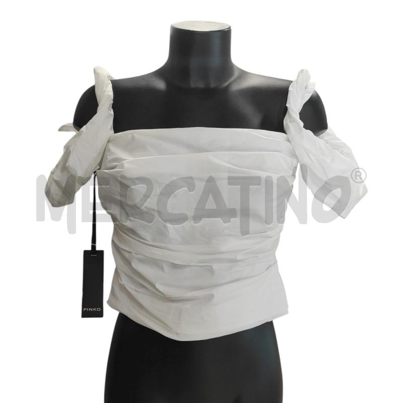 TOP PINKO BIANCO BRETELLE A SBUFFO TG. 44 | Mercatino dell'Usato Salerno torrione 1