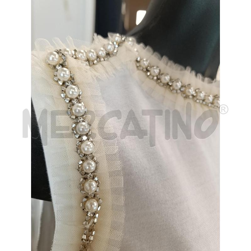 TOP TWINSET BIANCO CON PERLE TG. M | Mercatino dell'Usato Salerno torrione 2