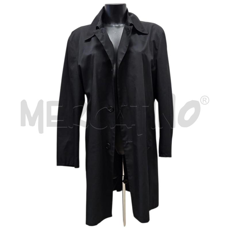 TRENCH UOMO DOMENICO CROCI NERO LUNGO LEGGERO TG. 48 | Mercatino dell'Usato Salerno torrione 1