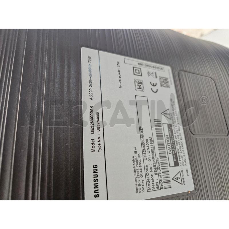 TV SAMSUNG DVB-T2 32 POLLICI UE32N4000AK CON TELECOMANDO  | Mercatino dell'Usato Salerno torrione 3