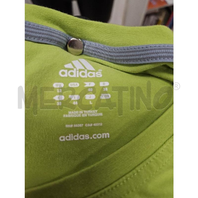 T SHIRT DONNA ADIDAS VERDE ACIDO TG. 44 | Mercatino dell'Usato Salerno torrione 3
