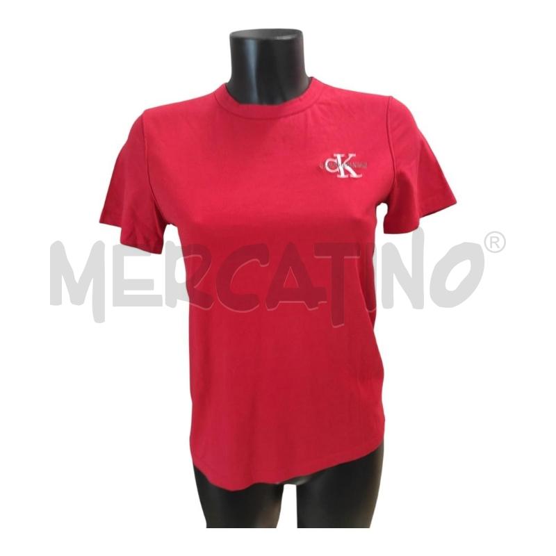 T SHIRT DONNA CALVIN KLEIN ROSSA TG. XS | Mercatino dell'Usato Salerno torrione 1
