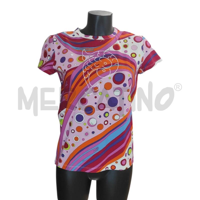 T SHIRT DONNA EMILIO PUCCI ROSA FANTASIA CARTOON TG. 14A | Mercatino dell'Usato Salerno torrione 1