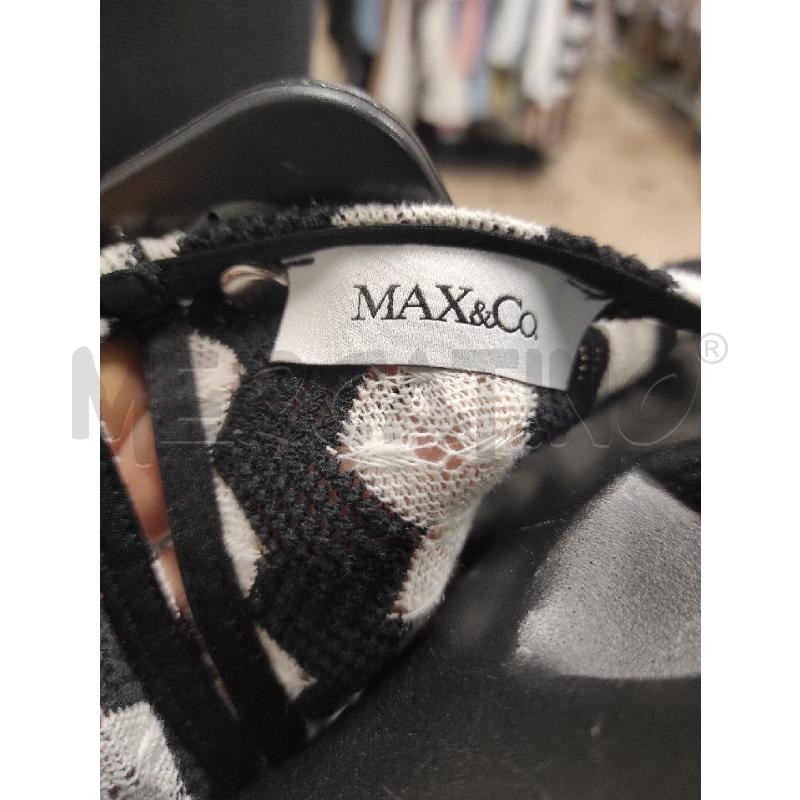 T SHIRT DONNA MAX&CO BIANCA NERA MAGLIA ZIGZAG TG. M | Mercatino dell'Usato Salerno torrione 2