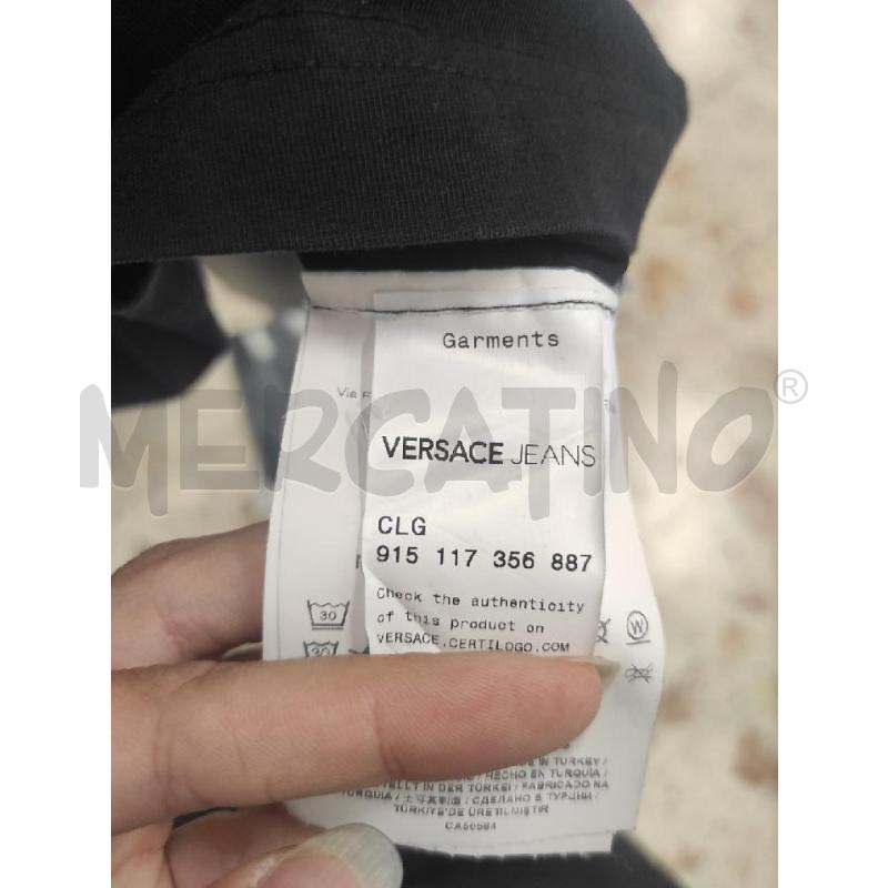 T SHIRT UOMO VERSACE NERA LOGO BIANCO TG. XXL  | Mercatino dell'Usato Salerno torrione 2