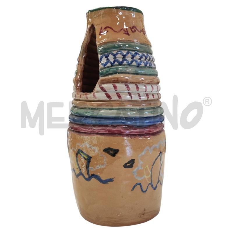 VASO COLOMBINO MULTICOLORE TERRACOTTA | Mercatino dell'Usato Salerno torrione 2