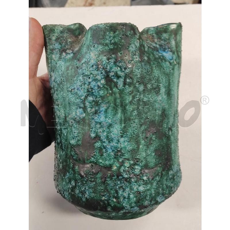 VASO RIFA VIETRI VERDE E BLU VETROSO  | Mercatino dell'Usato Salerno torrione 4