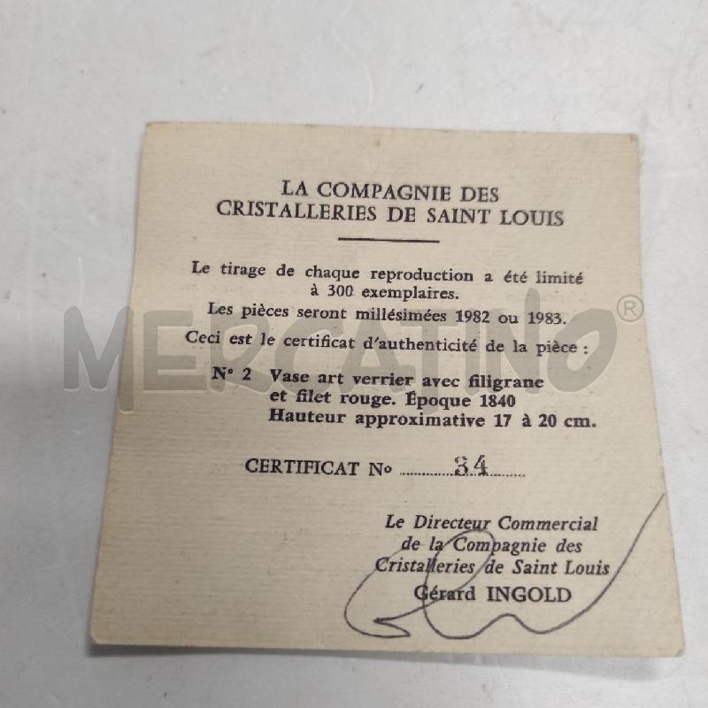 VASO SAINT LOUIS EDIZIONE LIMITATA 300 PEZZI | Mercatino dell'Usato Salerno torrione 4