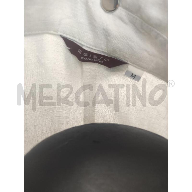 VESTITO CAMICIONE COMBIPEL BIANCO LINO TG.M | Mercatino dell'Usato Salerno torrione 2
