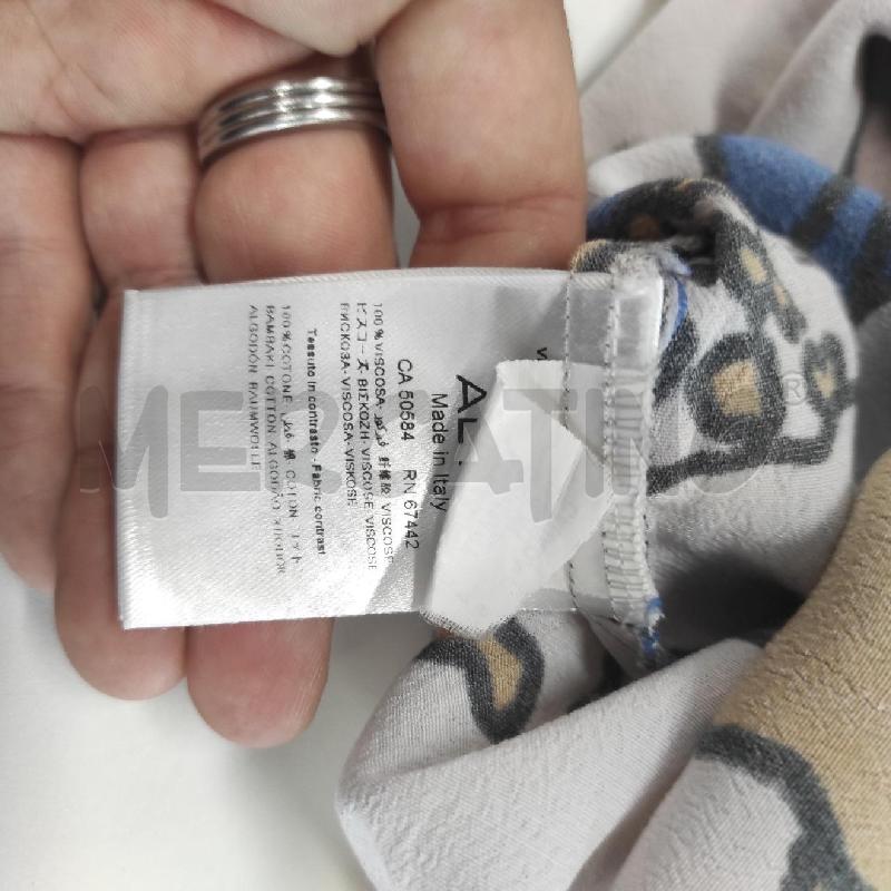 VESTITO DONNA ALYSI FLOREALE BLU BIANCO ARANCIO TG. 42 | Mercatino dell'Usato Salerno torrione 2