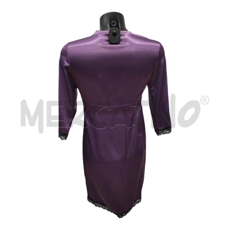 VESTITO DONNA BLUGIRL VIOLA ORLI PIZZO NERO TG. 42 | Mercatino dell'Usato Salerno torrione 2