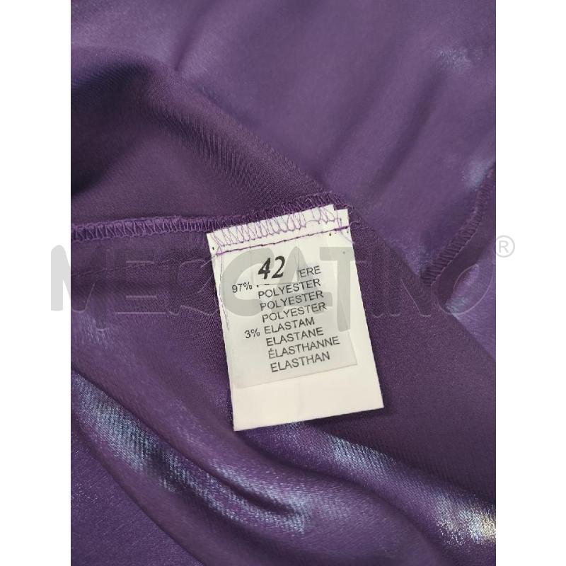 VESTITO DONNA BLUGIRL VIOLA ORLI PIZZO NERO TG. 42 | Mercatino dell'Usato Salerno torrione 3