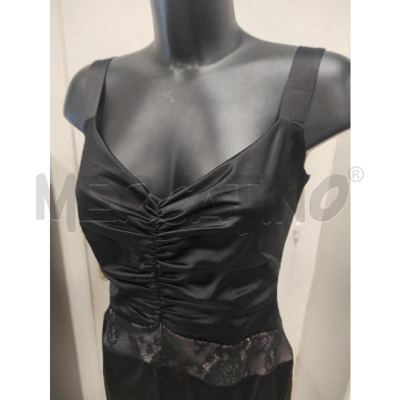 VESTITO DONNA CAMOMILLA NERO E CIPRIA CON RICAMO E COPRISPALLE TG 44   | Mercatino dell'Usato Salerno torrione 2