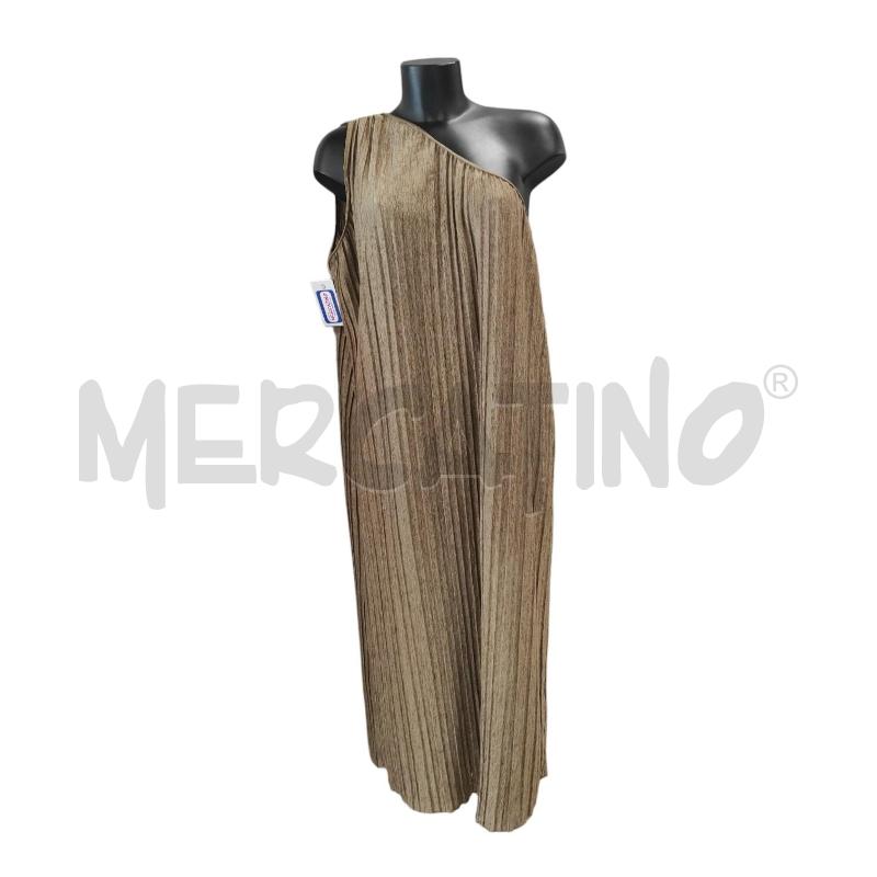 VESTITO DONNA CONBIPEL MARRONE PLISSETTATO TG. L | Mercatino dell'Usato Salerno torrione 1
