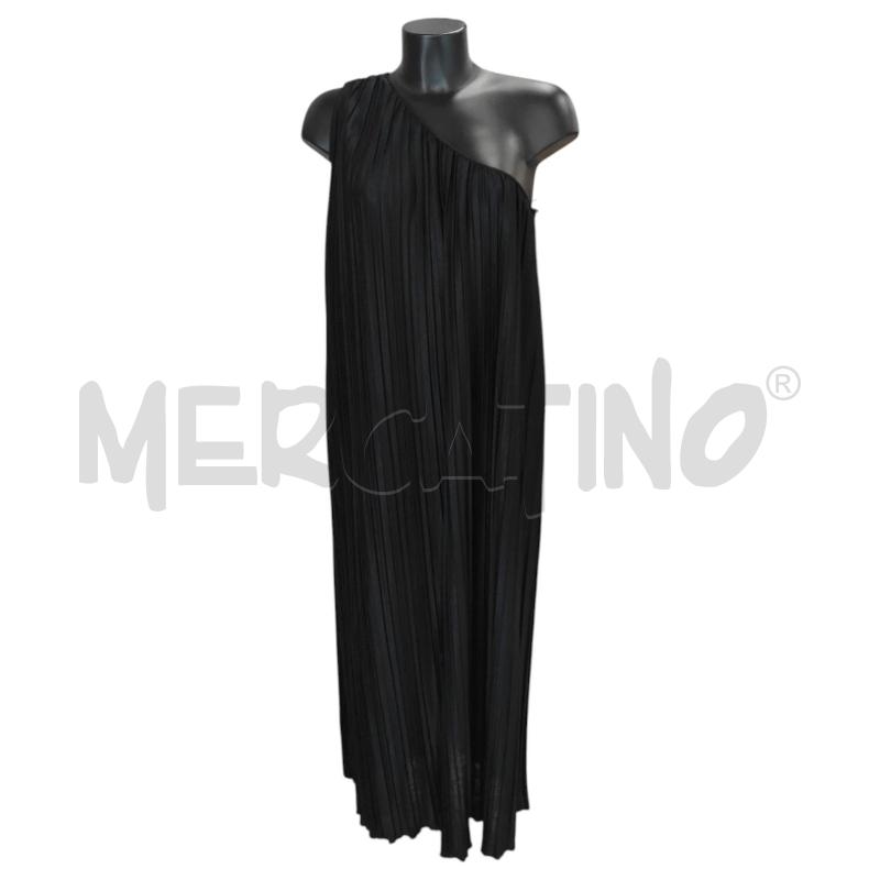 VESTITO DONNA CONBIPEL NERO PLISSETTATO TG. L  | Mercatino dell'Usato Salerno torrione 1