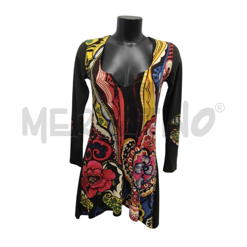 VESTITO DONNA DESIGUAL VERDE A FANTASIA TG. M | Mercatino dell'Usato Salerno torrione 1
