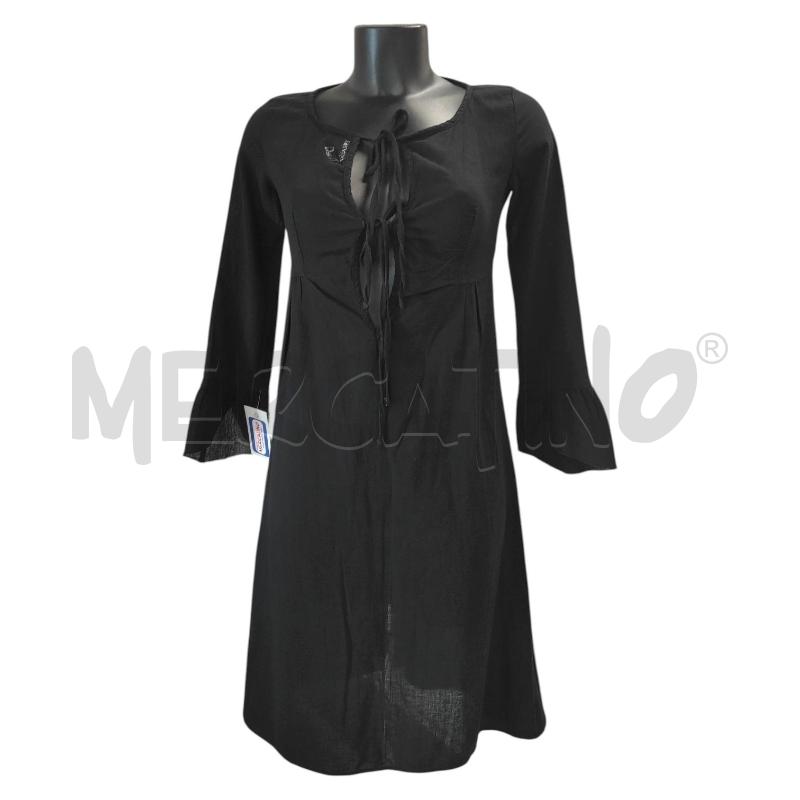 VESTITO DONNA DIESEL NERO COTONE LACCI TG. XS | Mercatino dell'Usato Salerno torrione 1
